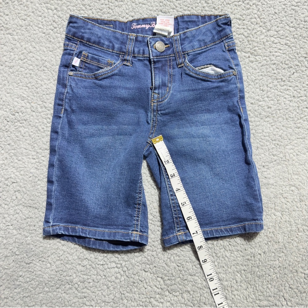 👉 Tommy Bahama Girls Tory Denim Bermuda Shorts Size 6 Blue Stretch Adjustable - Picture 7 of 7